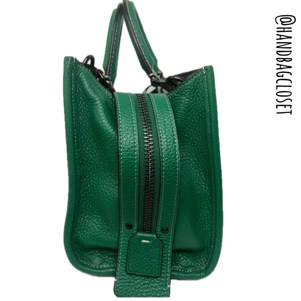 Coach Green Grass 25 Rare Glovetanned Leather Rogue Bag - Picture 8 of 16